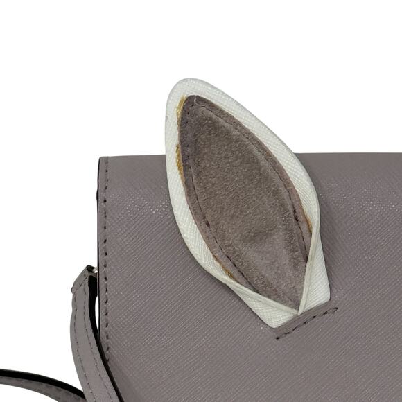 Kate Spade New York Hop To It Rabbit Winni Leather Bunny Crossbody Clutch - Picture 6 of 13